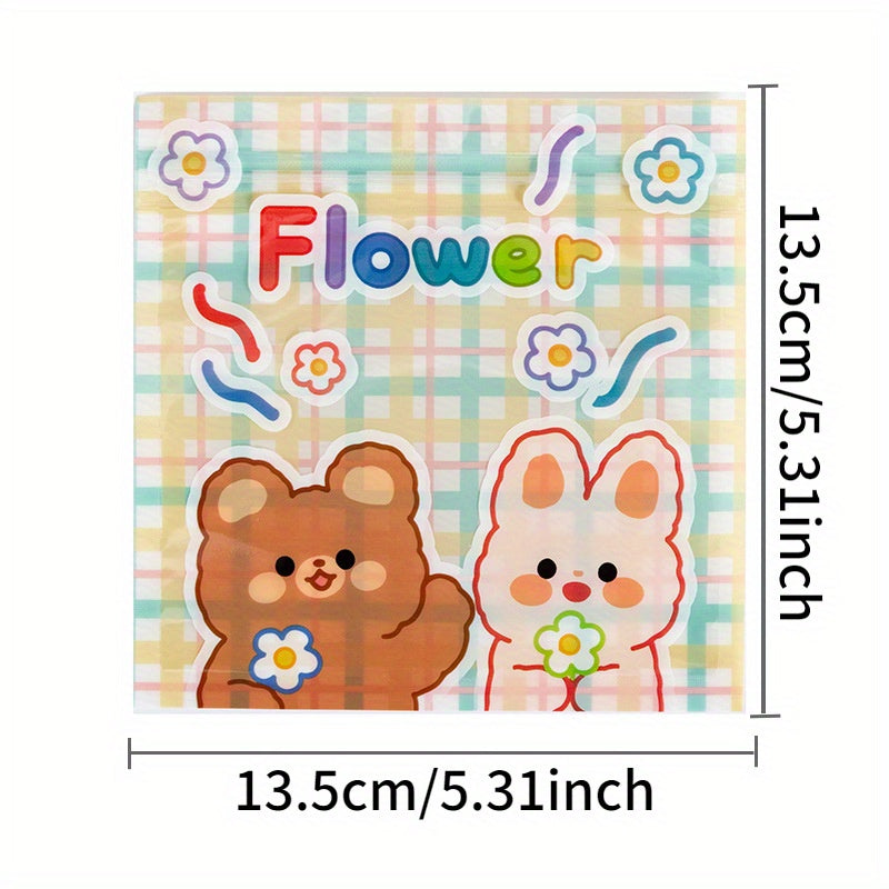 10pcs Small Bear Snack Ziplock Bags