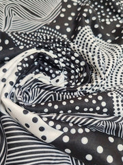 Polka Dot Print Round Neck Dress With Pockets