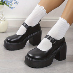 Women's Mary Janes Round Toe Platform Shoes