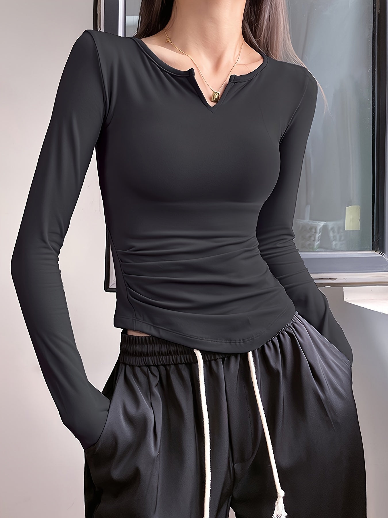 Women's Quick Drying Long Sleeve Sports T Shirt for Running Yoga Fitness