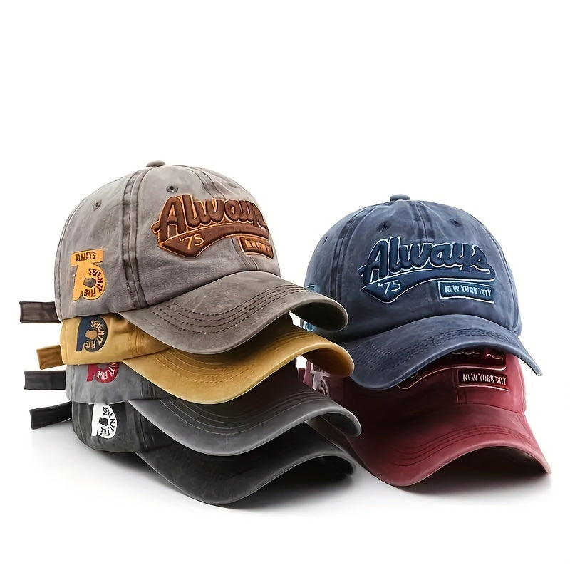 Summer Personality Washed Baseball Cap English Letter