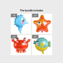 1pc Sea Animal Balloons Foil Mylar Balloons Baby Shower Themed Party Birthday