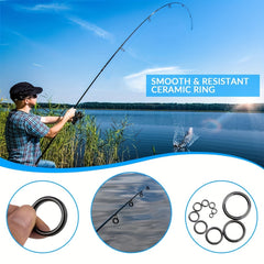GAJING 40pcs Fishing Pole Guide Rings For Trolling Fishing