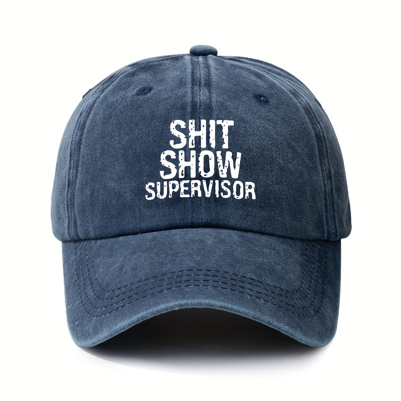 Unisex Letter Print Retro Baseball Cap Adjustable Sunscreen Hat