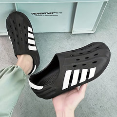 Men's Striped Foam Clogs Summer Beach Sandals