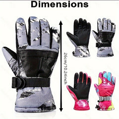 Winter Ski Gloves Waterproof Snow Gloves Warm Touchscreen Sports Gloves