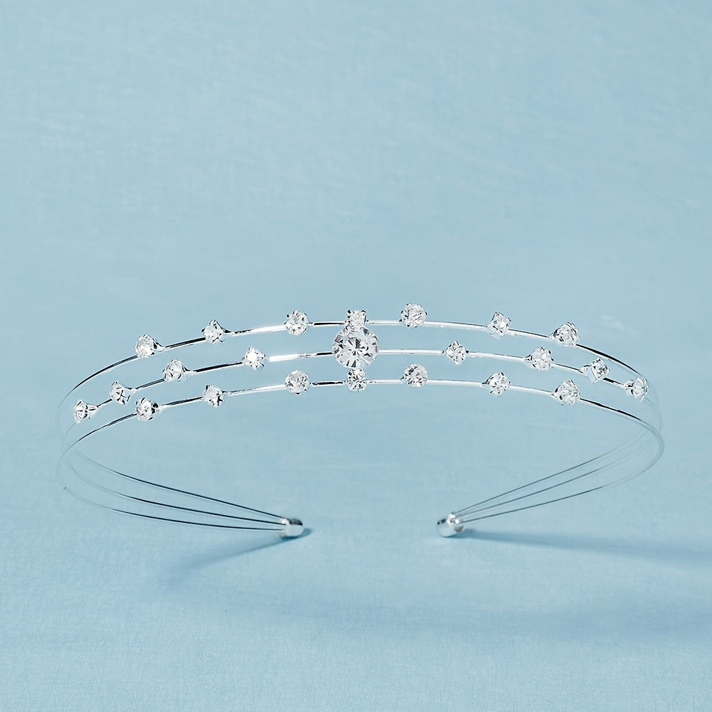 Rhinestone Metal Hairband Headband Party Favor Princess Tiara