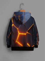Kids Geometric Pattern Hoodie Unisex Casual Pullover