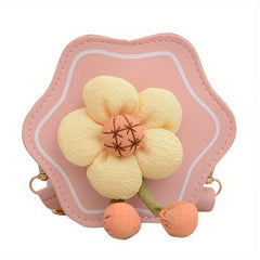 Girls Little Flower Crossbody Bag Mini Diagonal Shoulder Bag Coin Purse