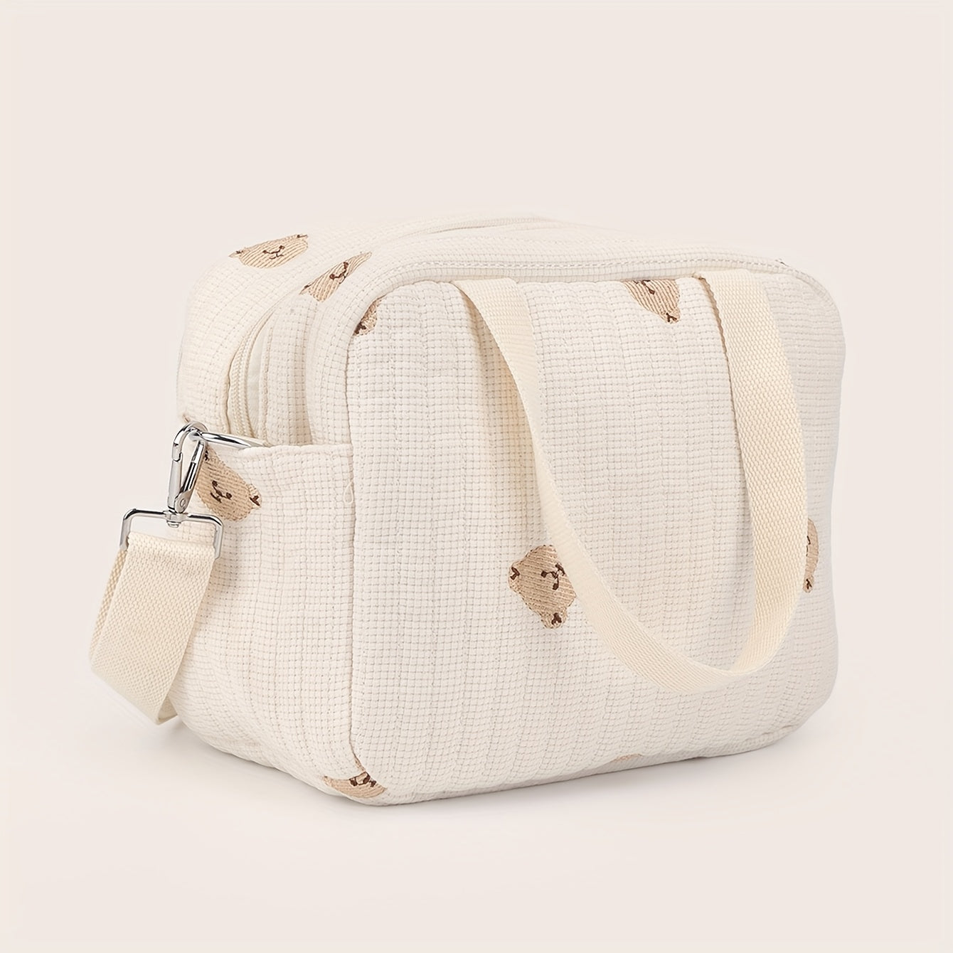 1pc Bear Mommy Handbag Outing Storage Bag Diaper Storage Bag