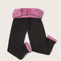 Plush Lined Thermal Pants Soft & Comfy Slim Elastic Tights