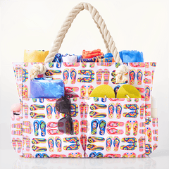 Large Waterproof Beach Bag Tote with Zipper for Travel Swim Yoga Camping