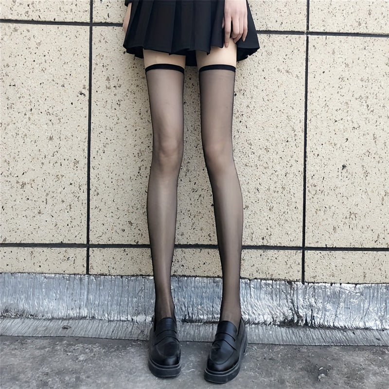 Sheer Mesh Thigh High Stockings Over The Knee Socks Women's Stockings & Hosiery