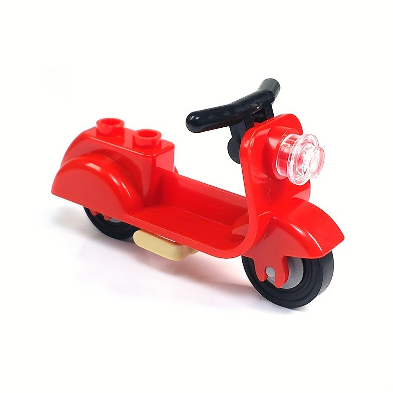 Interlocking Building Blocks Motorcycle Model City Traffic Toy