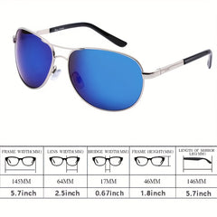 Men's Polarized Aviator Sunglasses Vintage Toad Mirror UV400