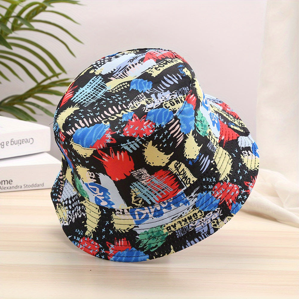 Men's Bright Abstract Pattern Fisherman Hat Outdoor Bucket Hat