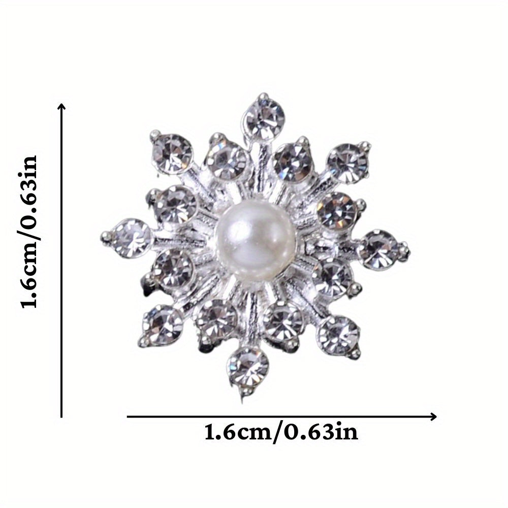 10 Pcs Snowflake Bead Hairpin Necklace Bride Hairstyle Accessories