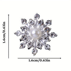 10 Pcs Snowflake Bead Hairpin Necklace Bride Hairstyle Accessories