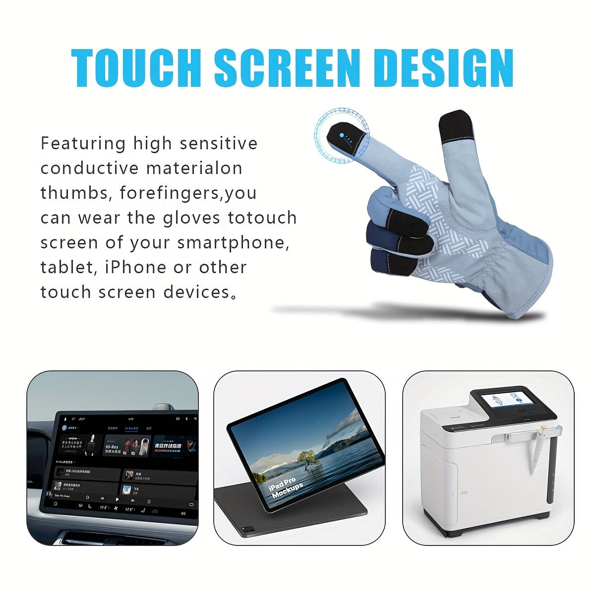 Touch Screen Winter Gloves for Men and Women, Warm Cold Weather Gloves