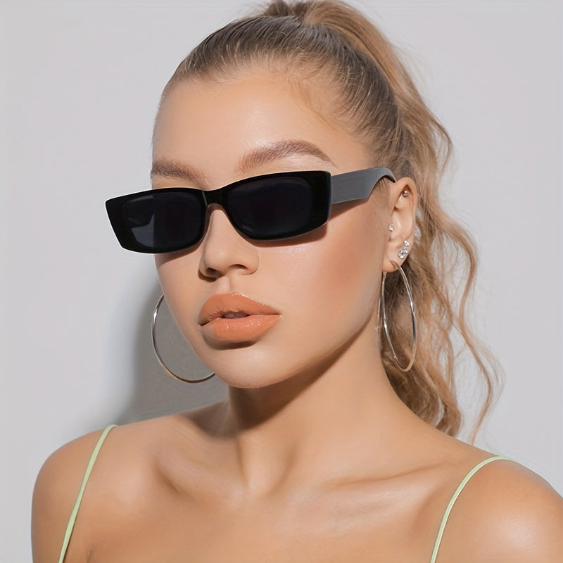 Retro Rectangle Sunglasses UV400 Sun Shades for Women Men