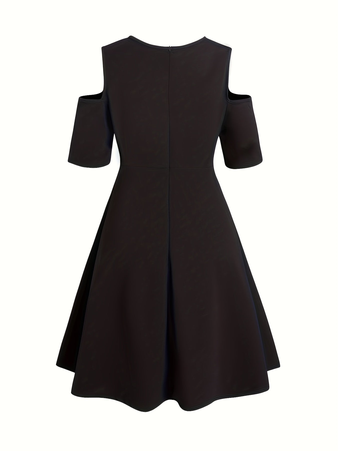Cold Shoulder Round Neck Dress