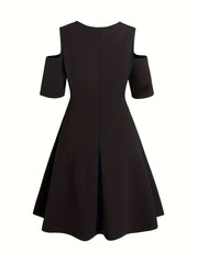 Cold Shoulder Round Neck Dress