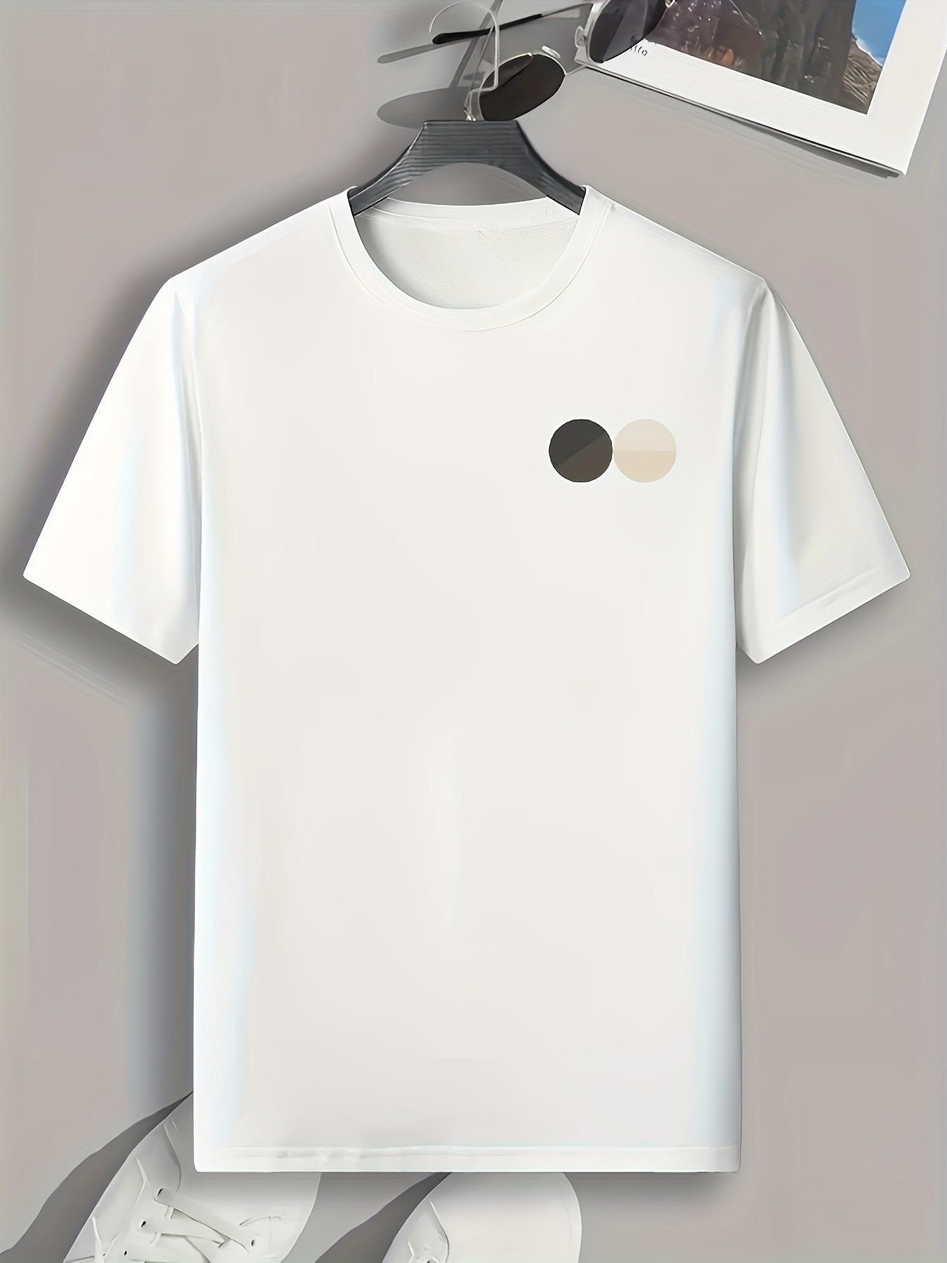 Geometric Pattern Men's Sports T-shirt, Outdoor Summer Clothes, Fitness Gift