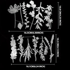 10pcs Wildflower Metal Cutting Dies for DIY Scrapbooking
