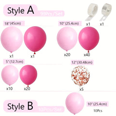 Hot Pink Balloon Garland Arch Kit for Princess Baby Shower Wedding Birthday