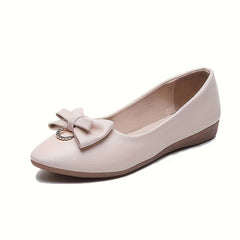 Women's Bowknot Pointed Toe Slip On Non Slip Ballet Flats