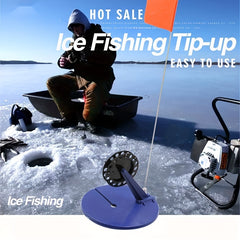 Portable Ice Fishing Rod Flag Seat Tackle