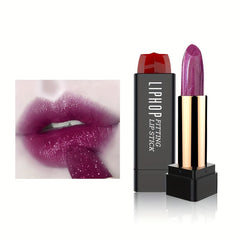 Golden Metallic Lipstick Glitter