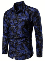 Men's Casual Slim Fit All Over Print Shirt
