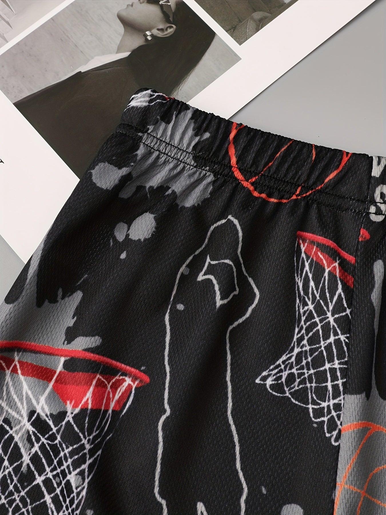 Basketball Print Boys Comfortable Creative Shorts
