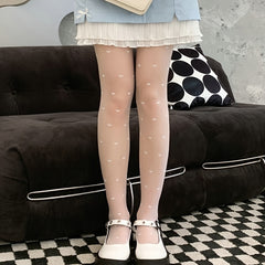 Women's Heart Pattern Tights Sheer Stockings Pantyhose