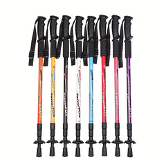 2pcs Telescopic Hiking Stick Lightweight Walking Pole