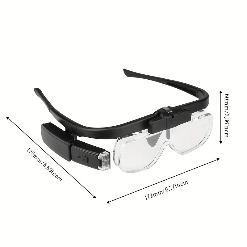 Rechargeable Magnifying Glasses with LED Light, 6 Adjustable Lenses for Reading