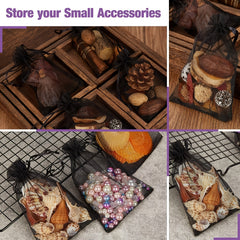 30pcs 10x15 cm Organza Bags With Drawstring Jewelry Pouches