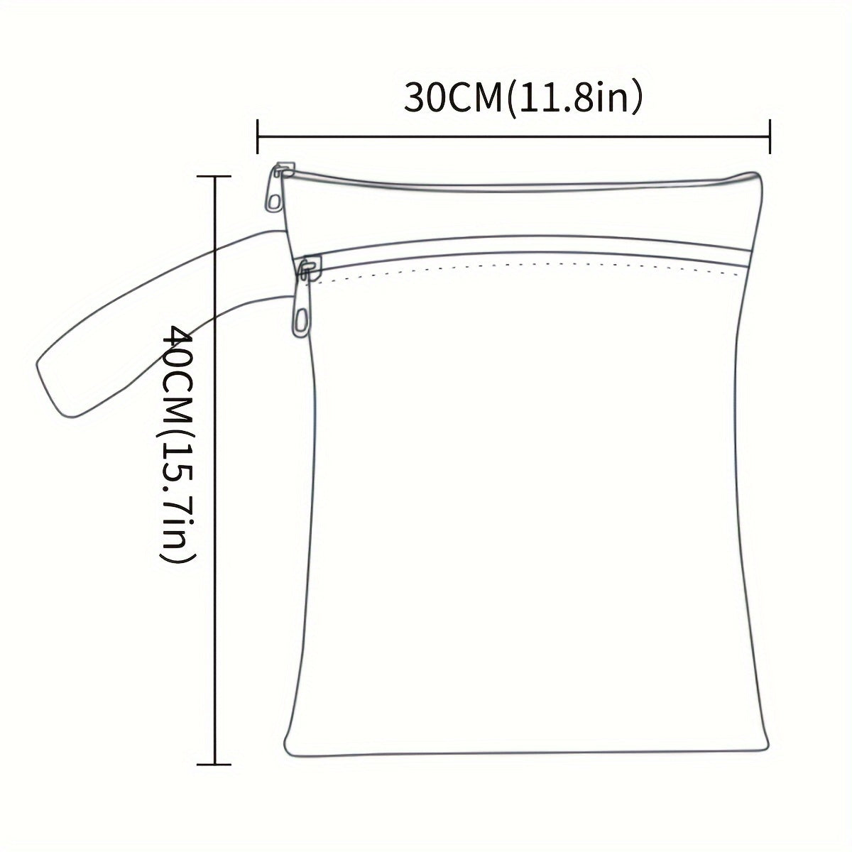 2pcs Washable Wet Dry Bag for Gym Beach Pool Portable Storage Bag