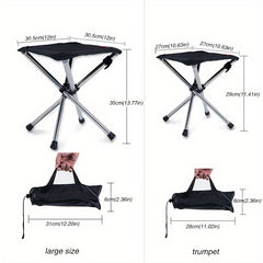 Telescopic Folding Stool Stainless Steel Outdoor Camping Fishing