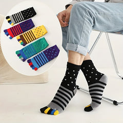 Striped Cotton Toe Socks for Sports, 1 Pair