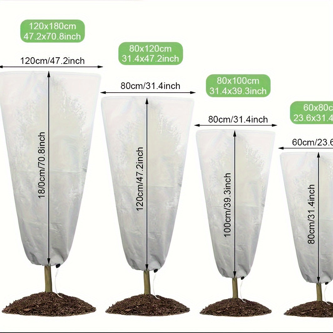 Outdoor Plant Cold Cover with Zipper & Drawstring