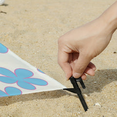Portable Flower Print Beach Mat with Fixing Nails