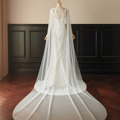 Retro Embroidery Bridal Cape for Weddings & Halloween