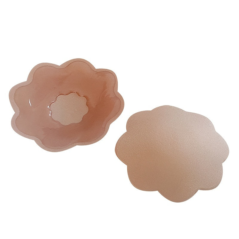 Anti Bulge Anti Blowing Breast Petal Nipple Cover Solid Breathable Comfortable
