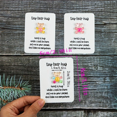 3pcs Pocket Hug Bear Resin Gift - Birthday, Anniversary, Mother s Gift