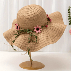 Ruffles Brim Sun Hat Easter Garland Straw Hat