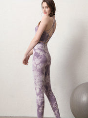 Tie Dye Quick Dry Yoga Leggings High Stretch Workout Pants Women's Activewear