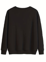 Faith Print Pullover Sweatshirt Long Sleeve Crew Neck Sweatshirt