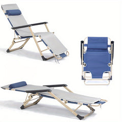 Portable Foldable Recliner Chair For Office Nap Balcony Leisure Camping